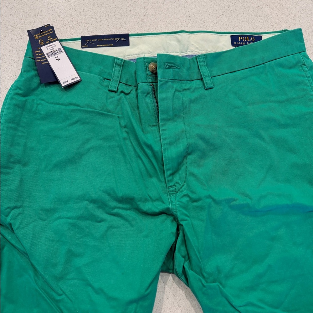Ralph Lauren Men's Vibrant Green Chinos